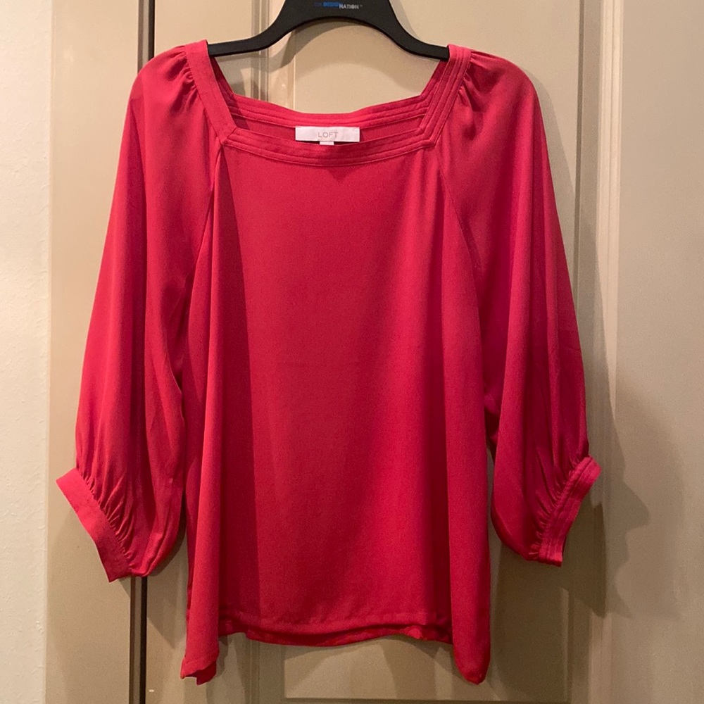 LOFT pink blouse